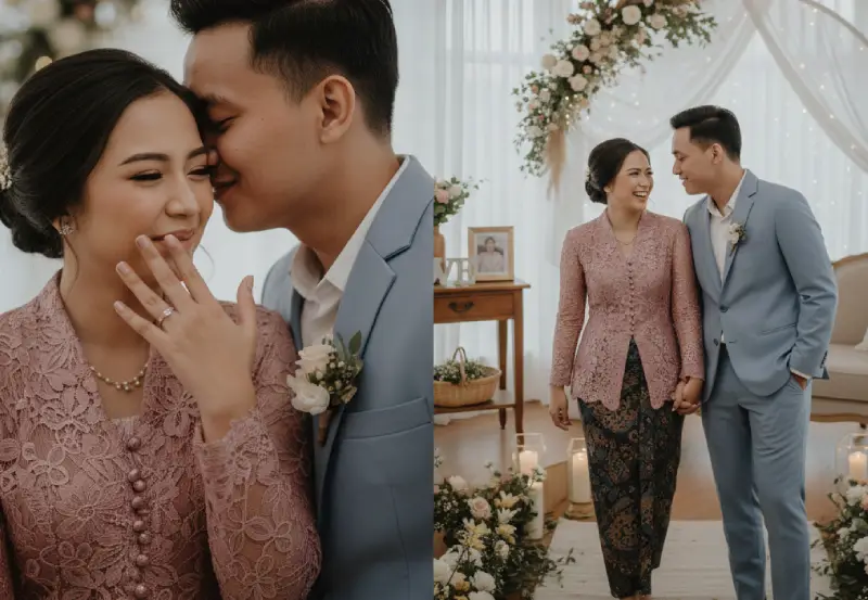 inspirasi pose foto lamaran interaksi